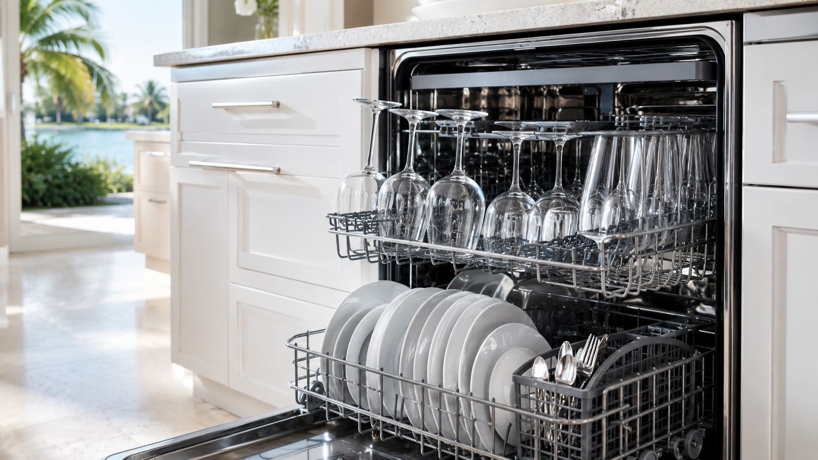 Why Your Dishwasher Leaves White Spots in Naples (Hard Water Guide)